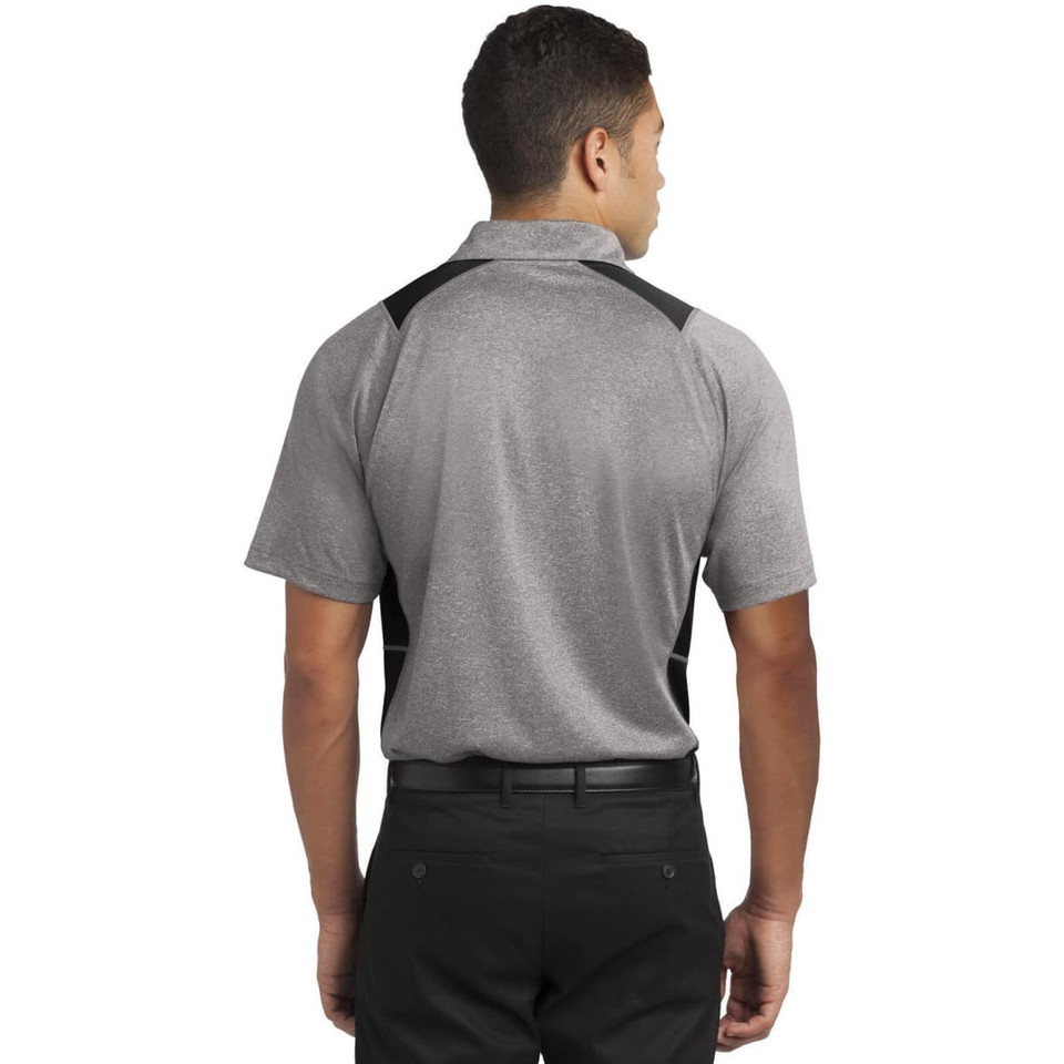 Sport-Tek Heather Colorblock Contender Polo