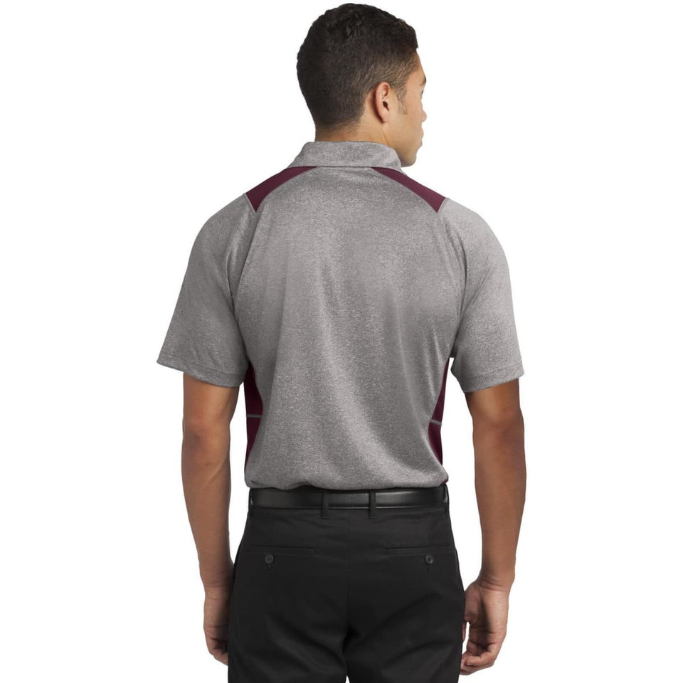 Sport-Tek Heather Colorblock Contender Polo