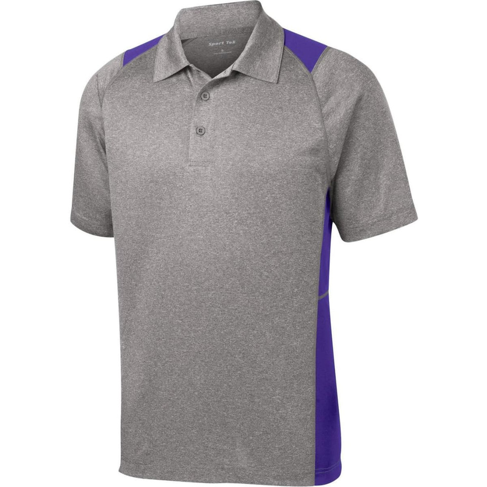 Sport-Tek Heather Colorblock Contender Polo
