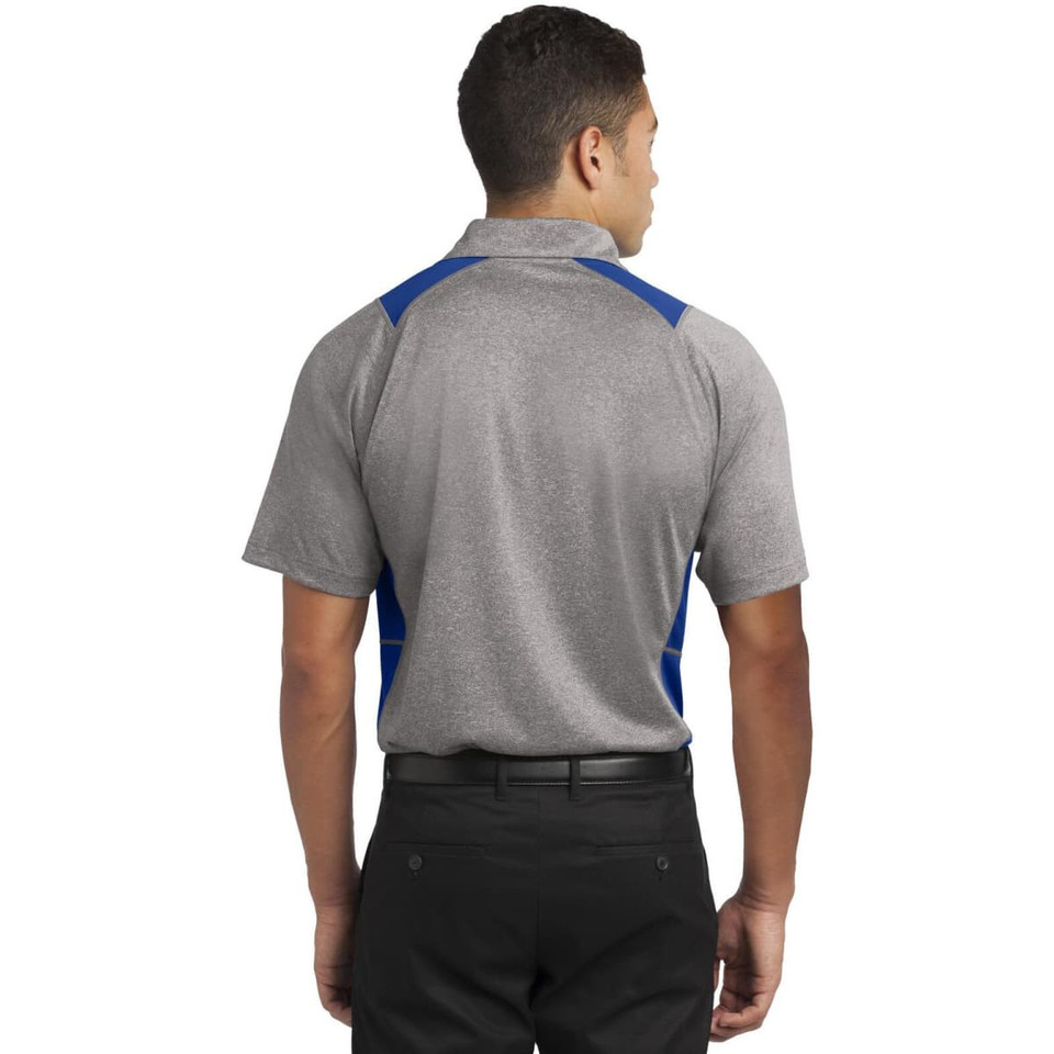 Sport-Tek Heather Colorblock Contender Polo