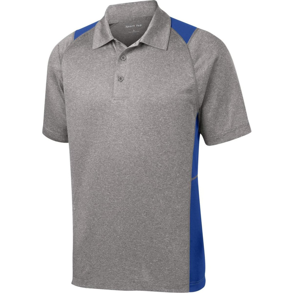 Sport-Tek Heather Colorblock Contender Polo