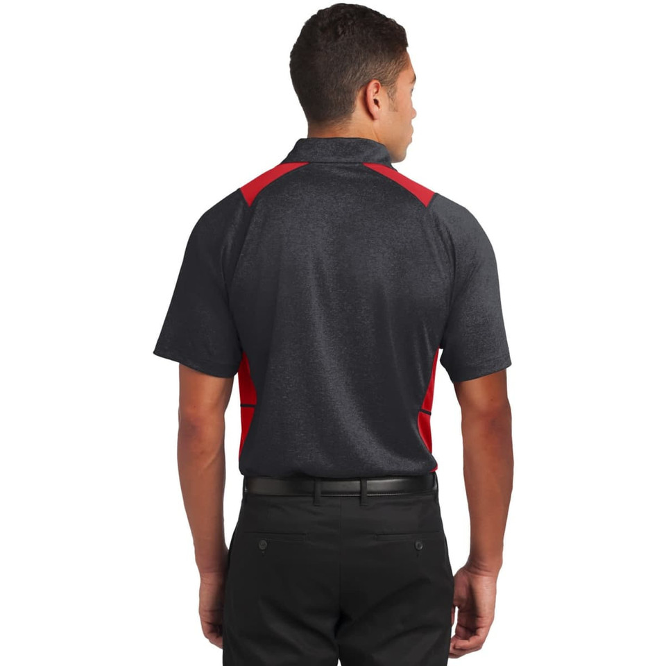 Sport-Tek Heather Colorblock Contender Polo