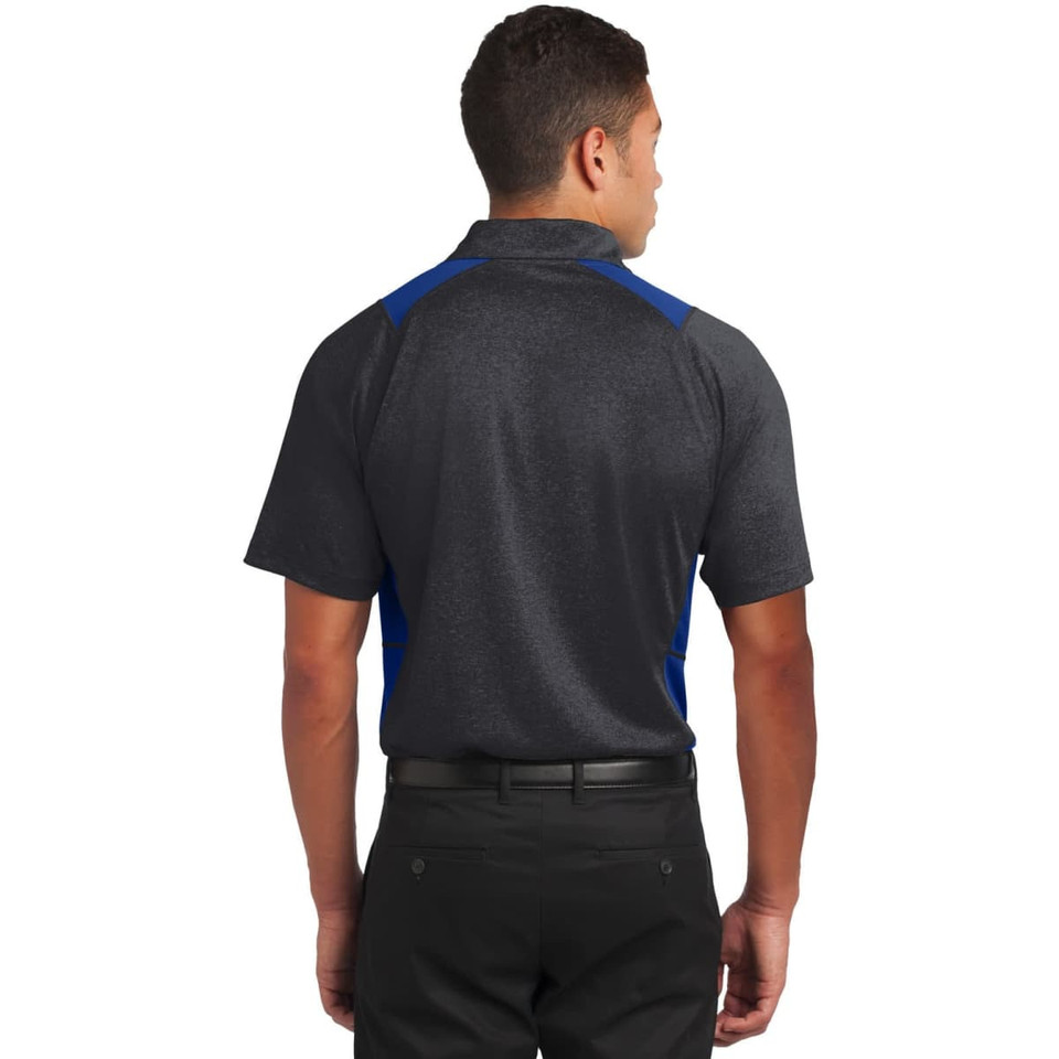 Sport-Tek Heather Colorblock Contender Polo