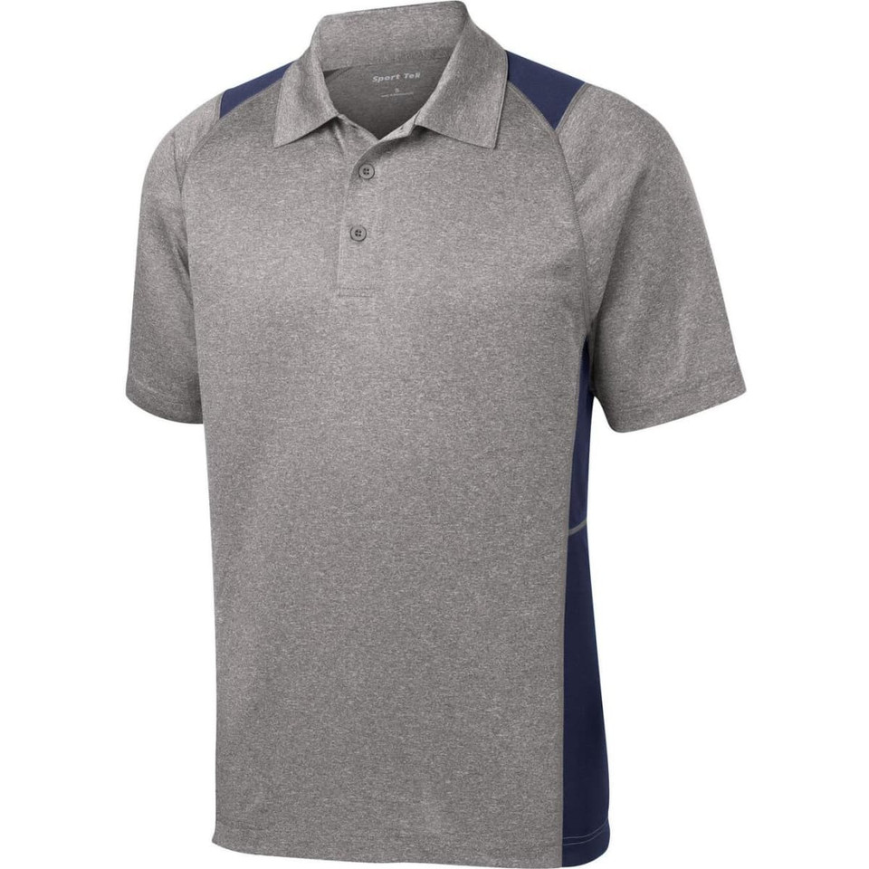 Sport-Tek Heather Colorblock Contender Polo