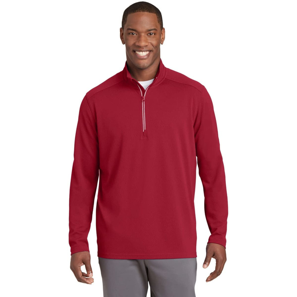 Sport-Tek Sport-Wick Textured 1/4-Zip Pullover
