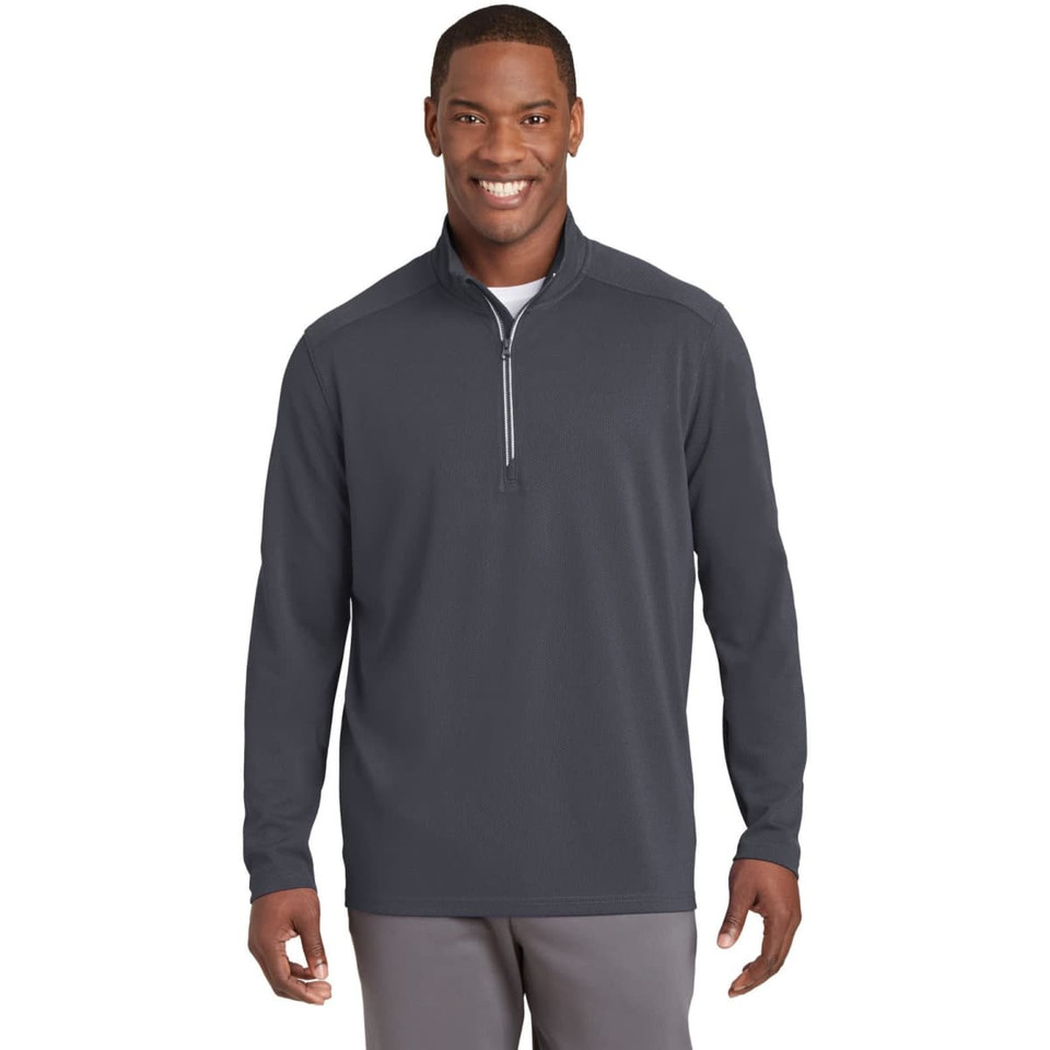 Sport-Tek Sport-Wick Textured 1/4-Zip Pullover