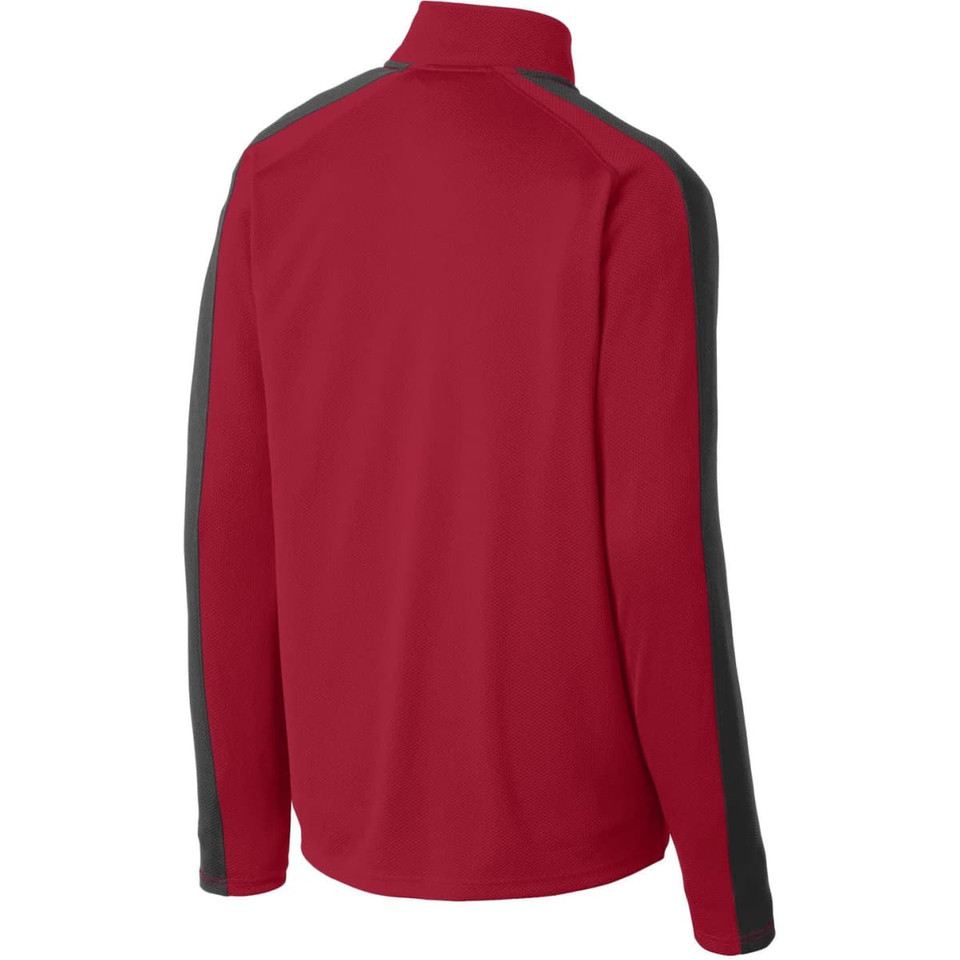 Sport-Tek Sport-Wick Textured Colorblock 1/4-Zip Pullover