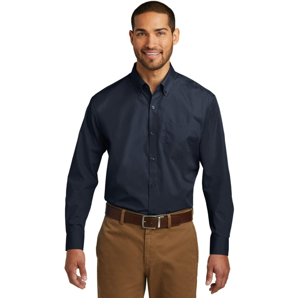 Port Authority Long Sleeve Carefree Poplin Shirt