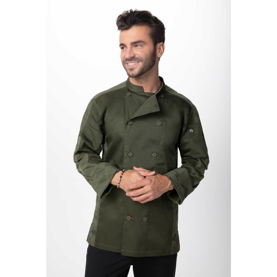 Mojave Men's Chef Jacket- Green