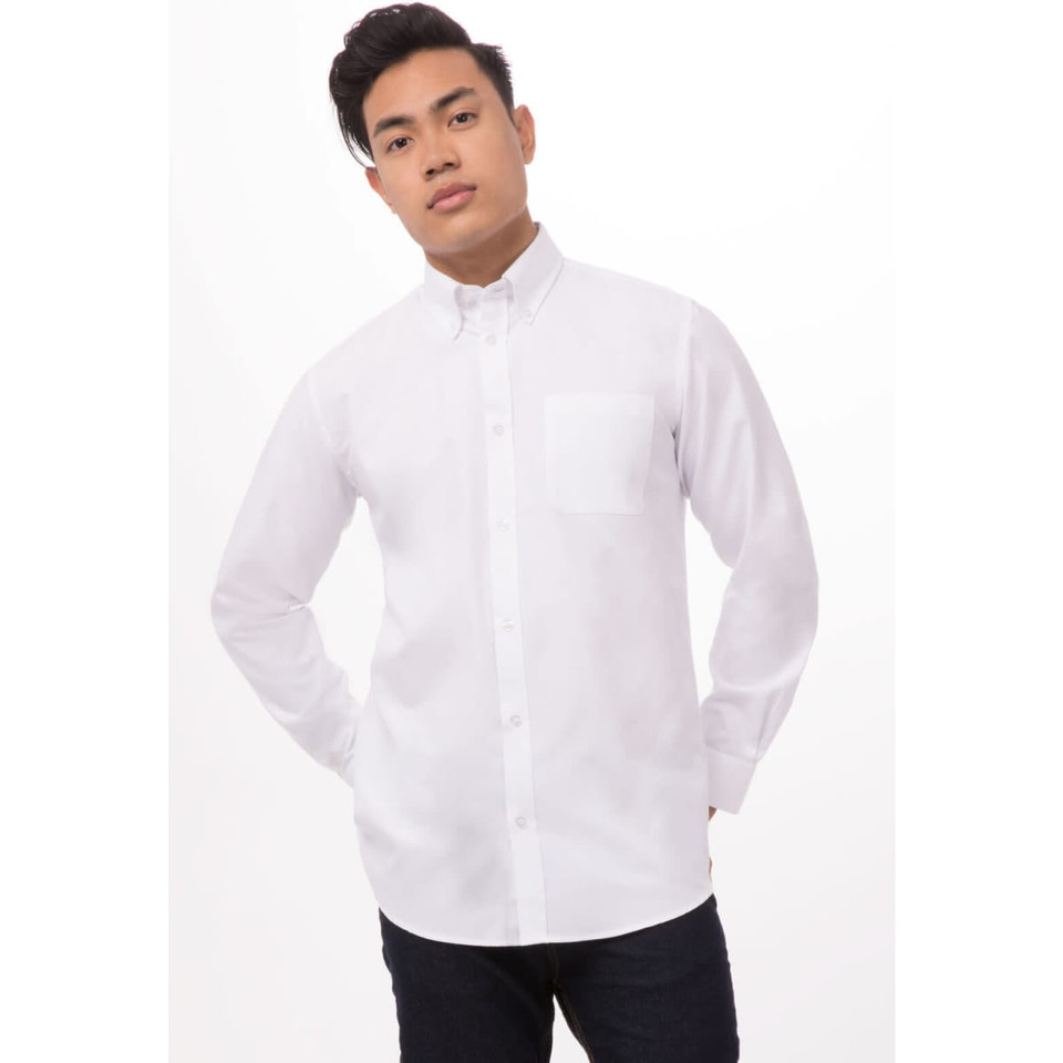Oxford Men's Dress Shirt- White