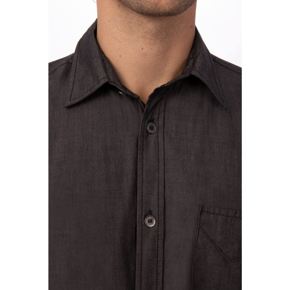 Detroit Men's Short Sleeve Denim Shirt