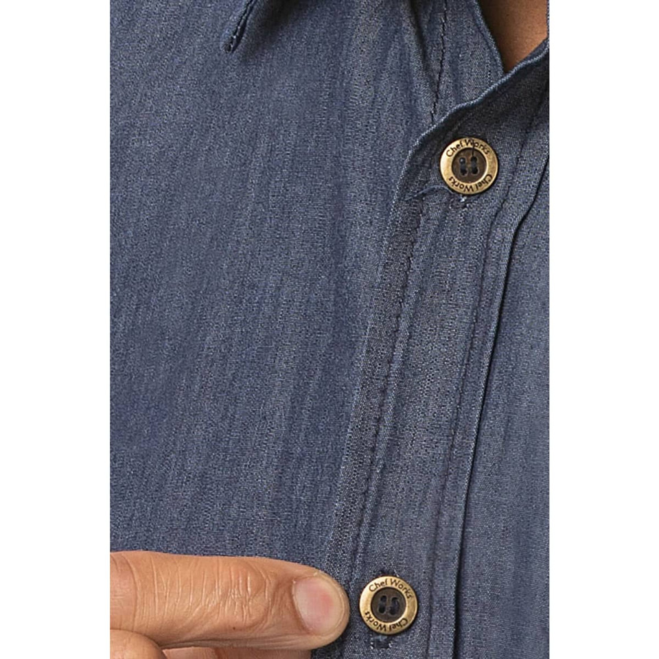 Detroit Men's Short Sleeve Denim Shirt