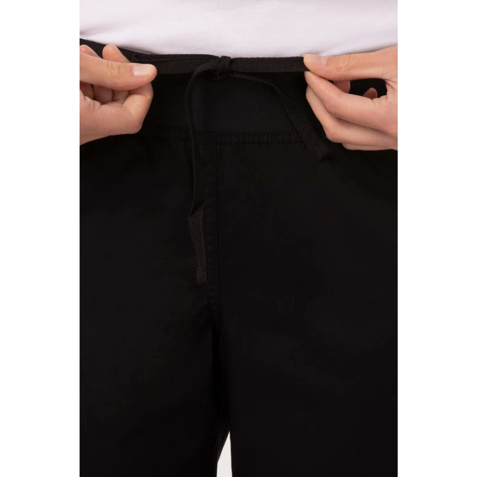 Lightweight Slim Women's Chef Pants Black