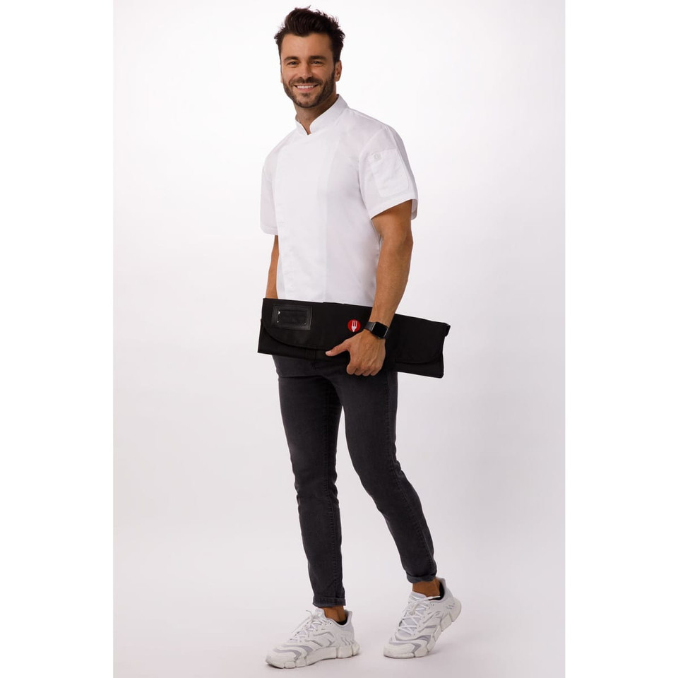 7 Pocket Black Knife Wrap Bag