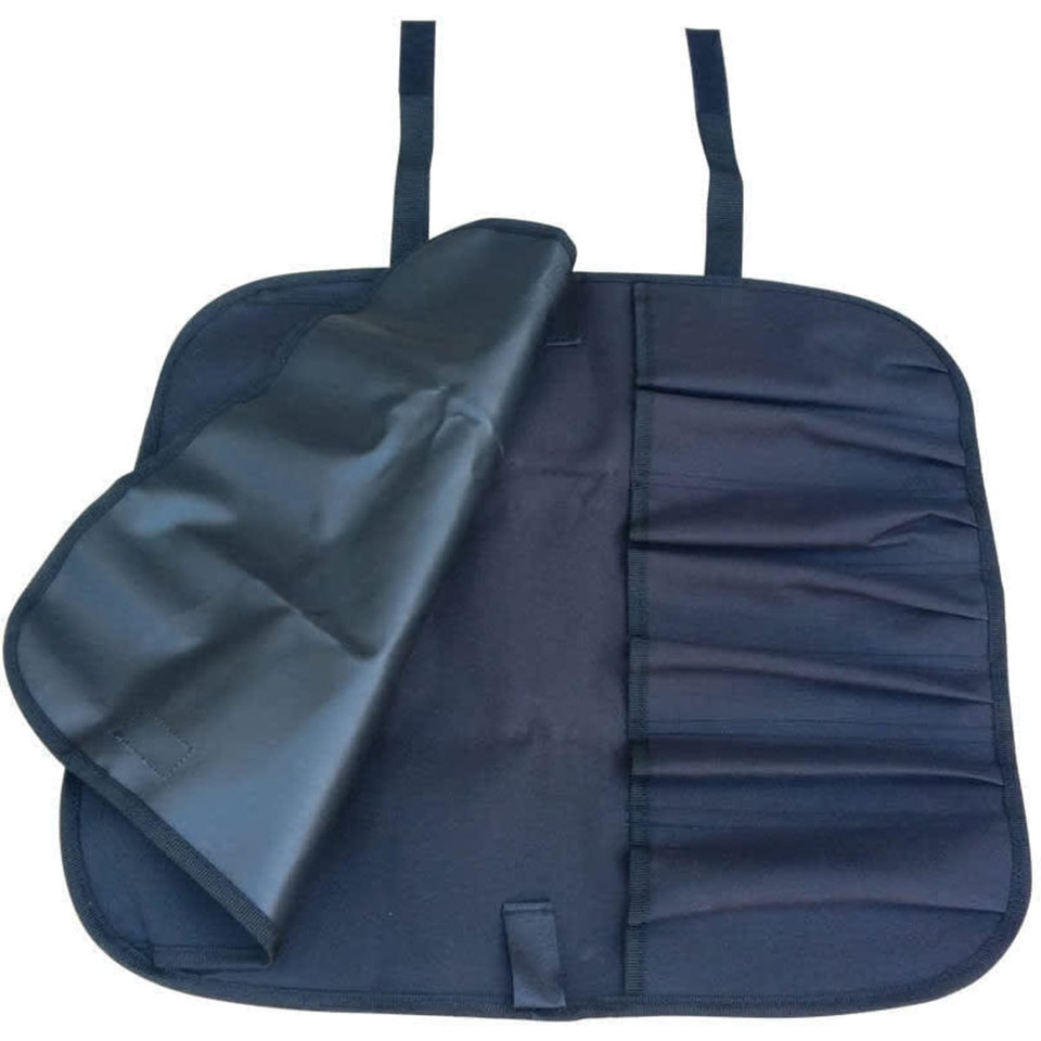 7 Pocket Black Knife Wrap Bag