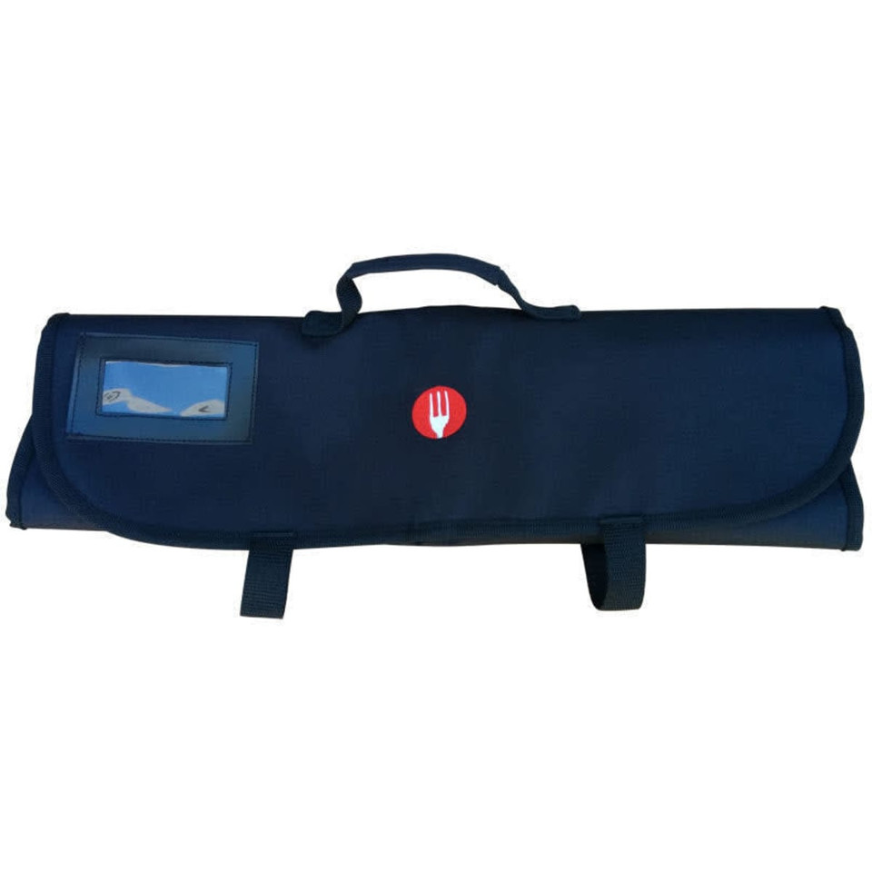 7 Pocket Black Knife Wrap Bag