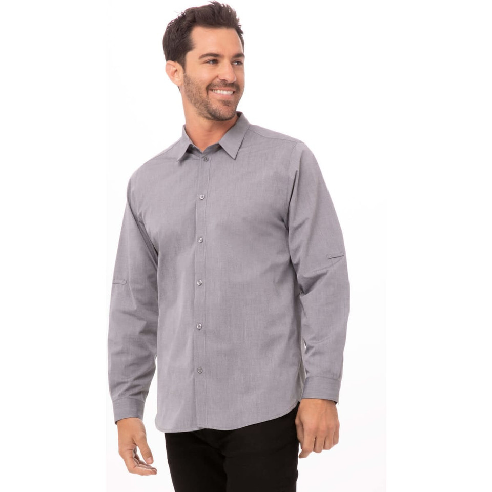Modern Chambray Men's Dress Shirt
