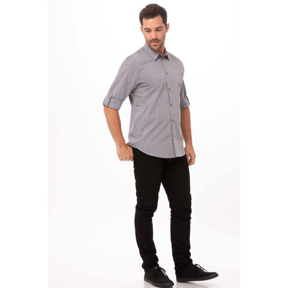 Modern Chambray Men's Dress Shirt
