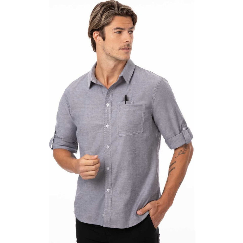 Modern Oxford Men's Classic Shirt- Blue
