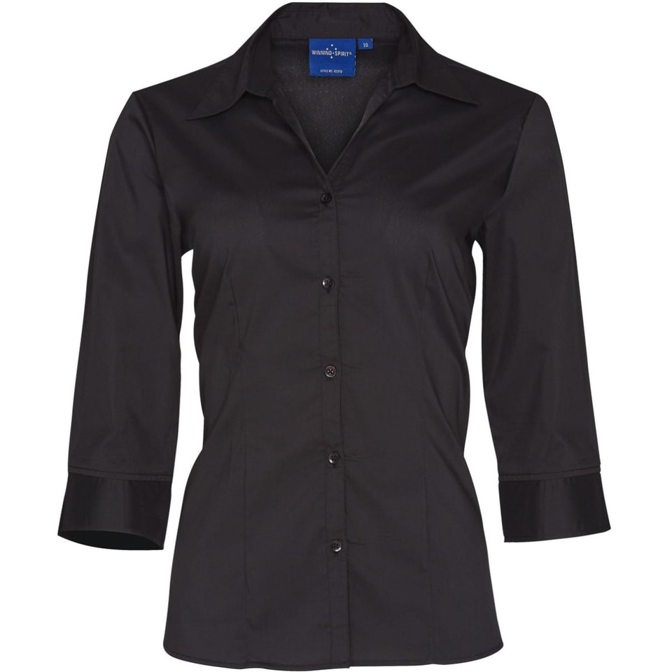 Ladies' 3/4 sleeve teflon shirt