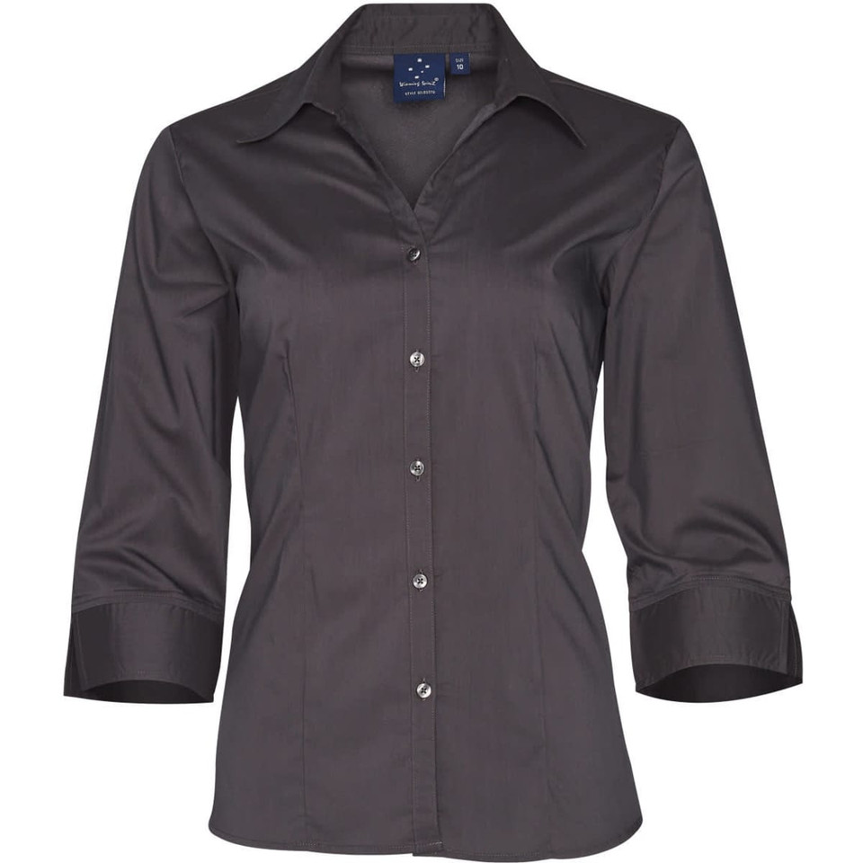 Ladies' 3/4 sleeve teflon shirt
