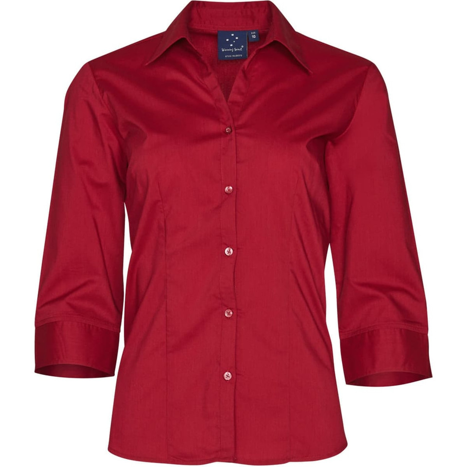 Ladies' 3/4 sleeve teflon shirt