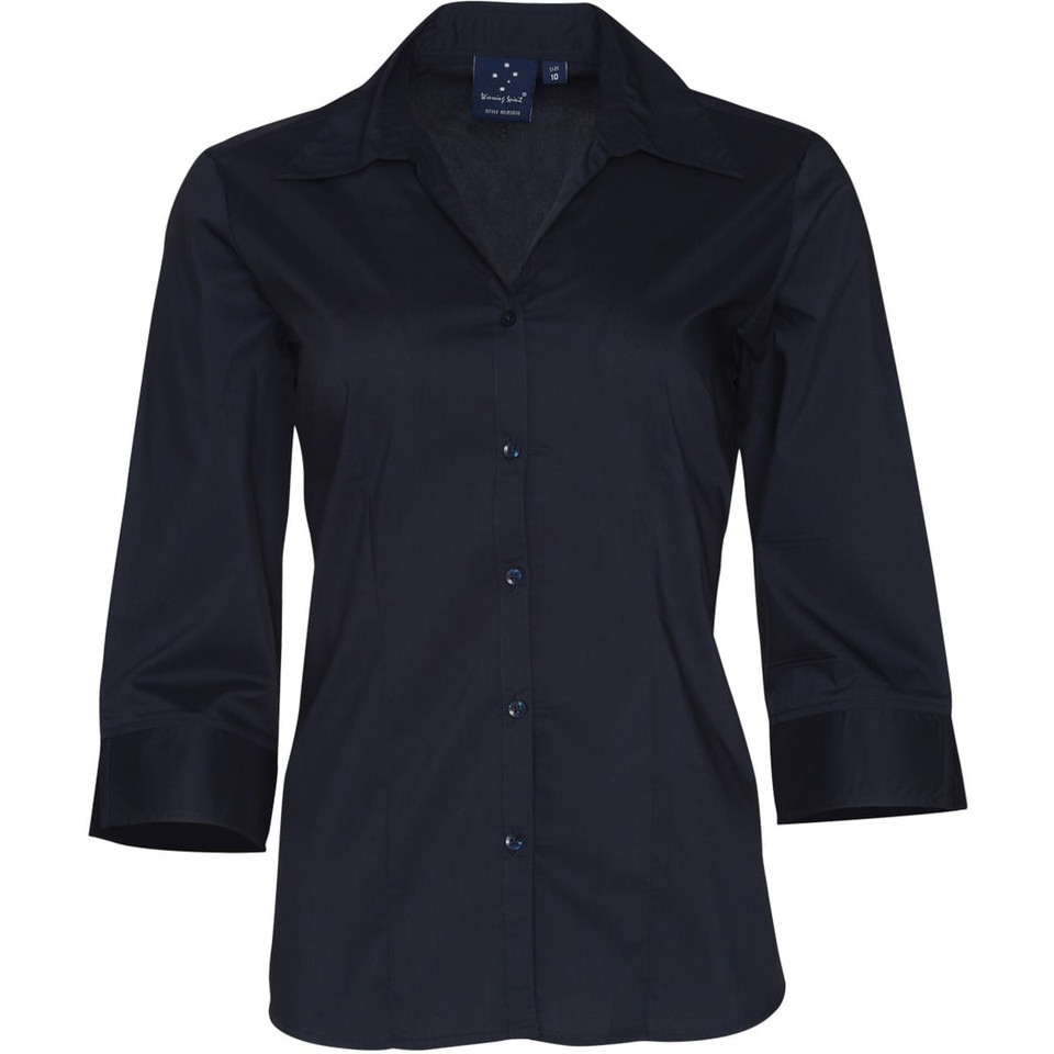 Ladies' 3/4 sleeve teflon shirt