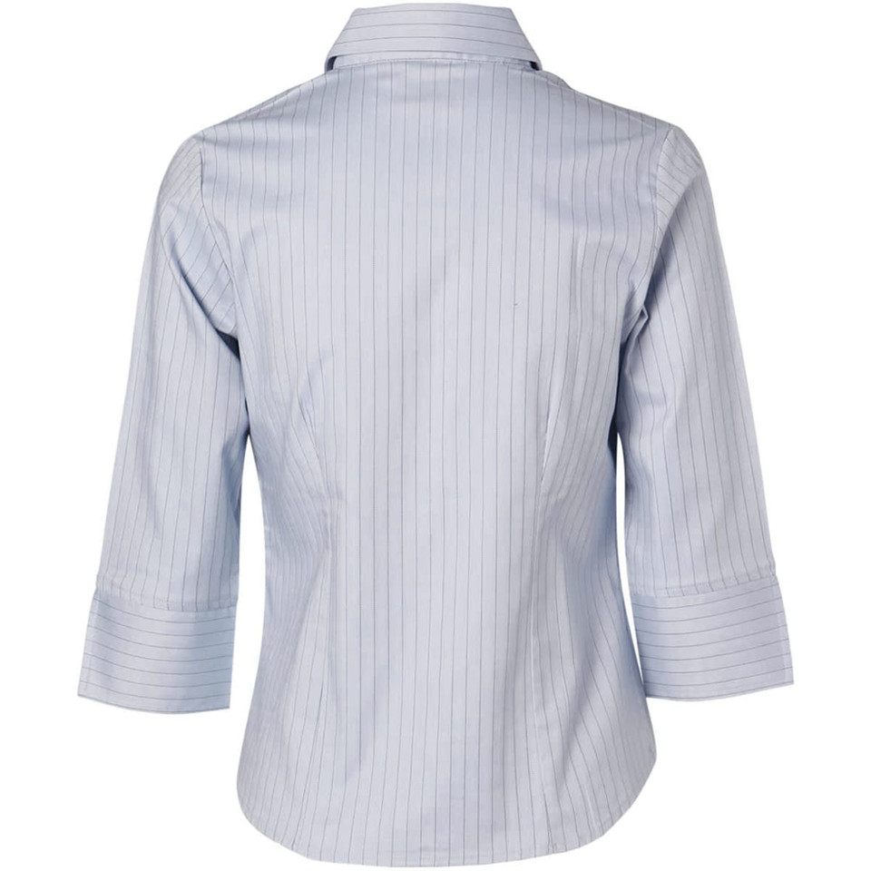 Ladies' 3/4 Sleeve Stretch Stripe Shirt