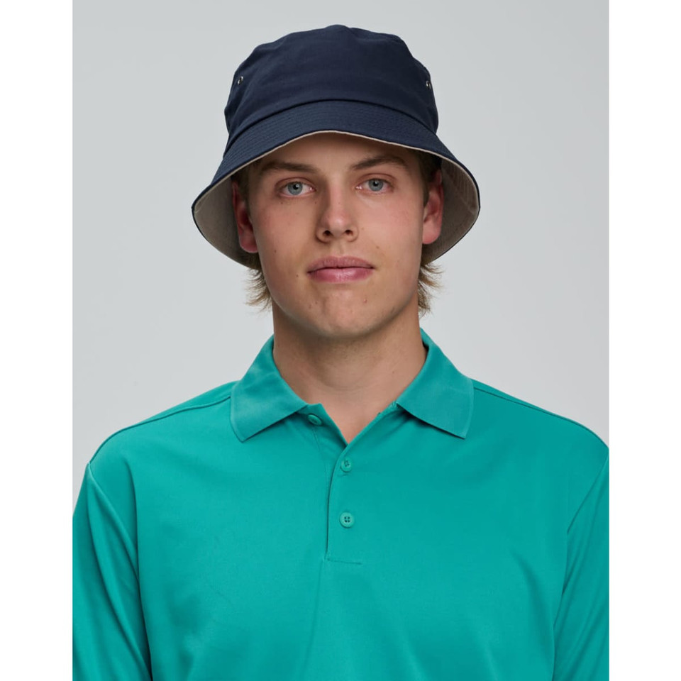contrasting underbrim bucket hat
