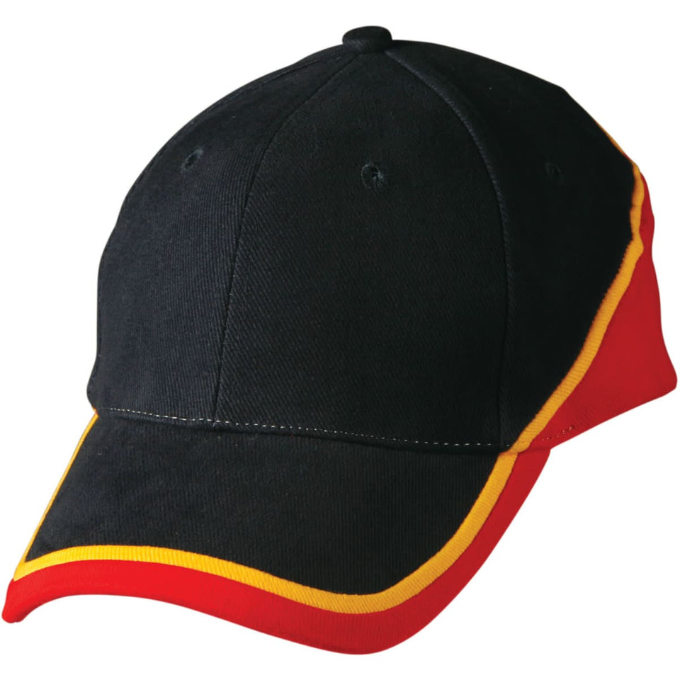 Tri-color sue heavy brushed cotton cap