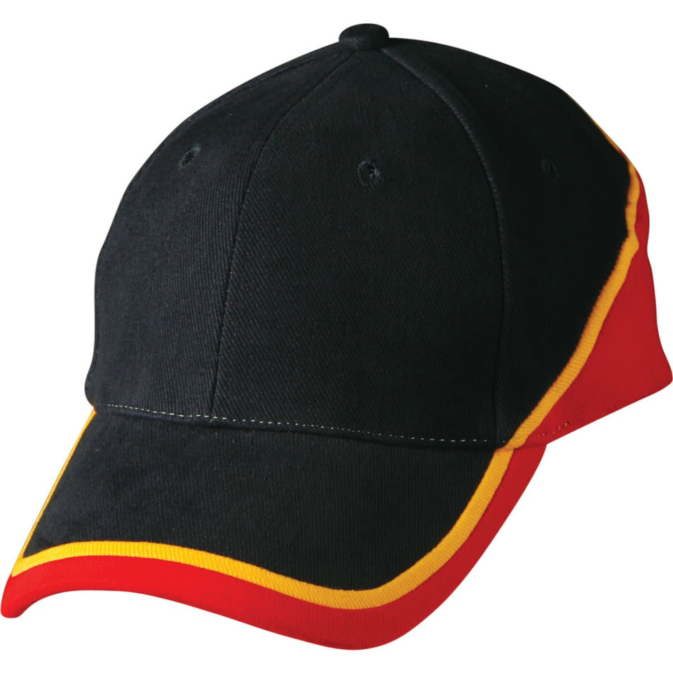 Tri-color sue heavy brushed cotton cap