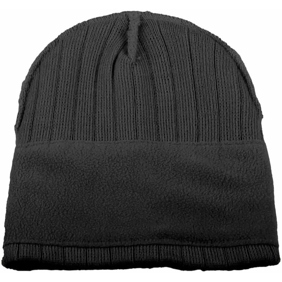 Cable Knit Beanie with Fleece Head Band