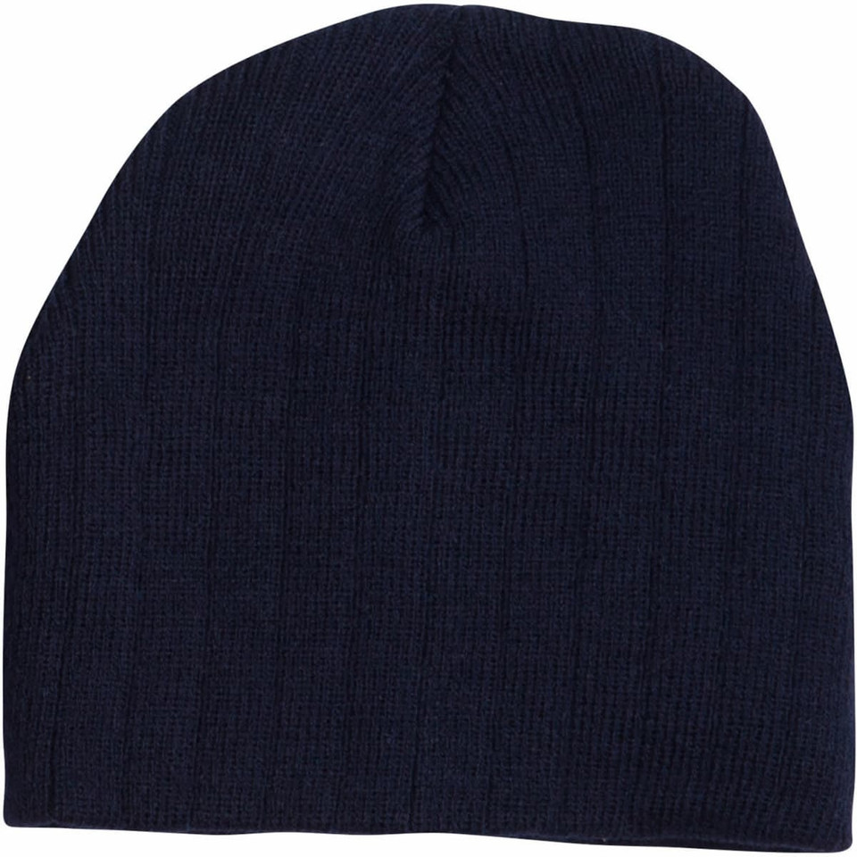 Cable Knit Beanie with Fleece Head Band
