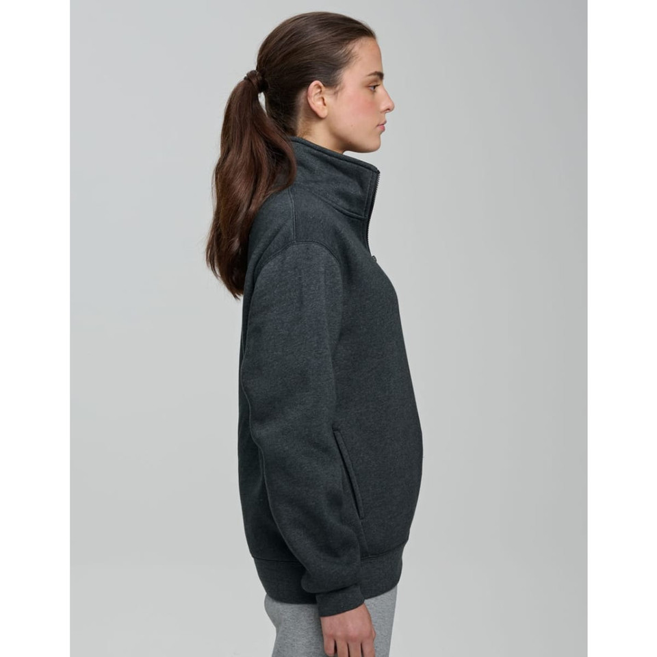 1/2 zip collar fleecy sweat
