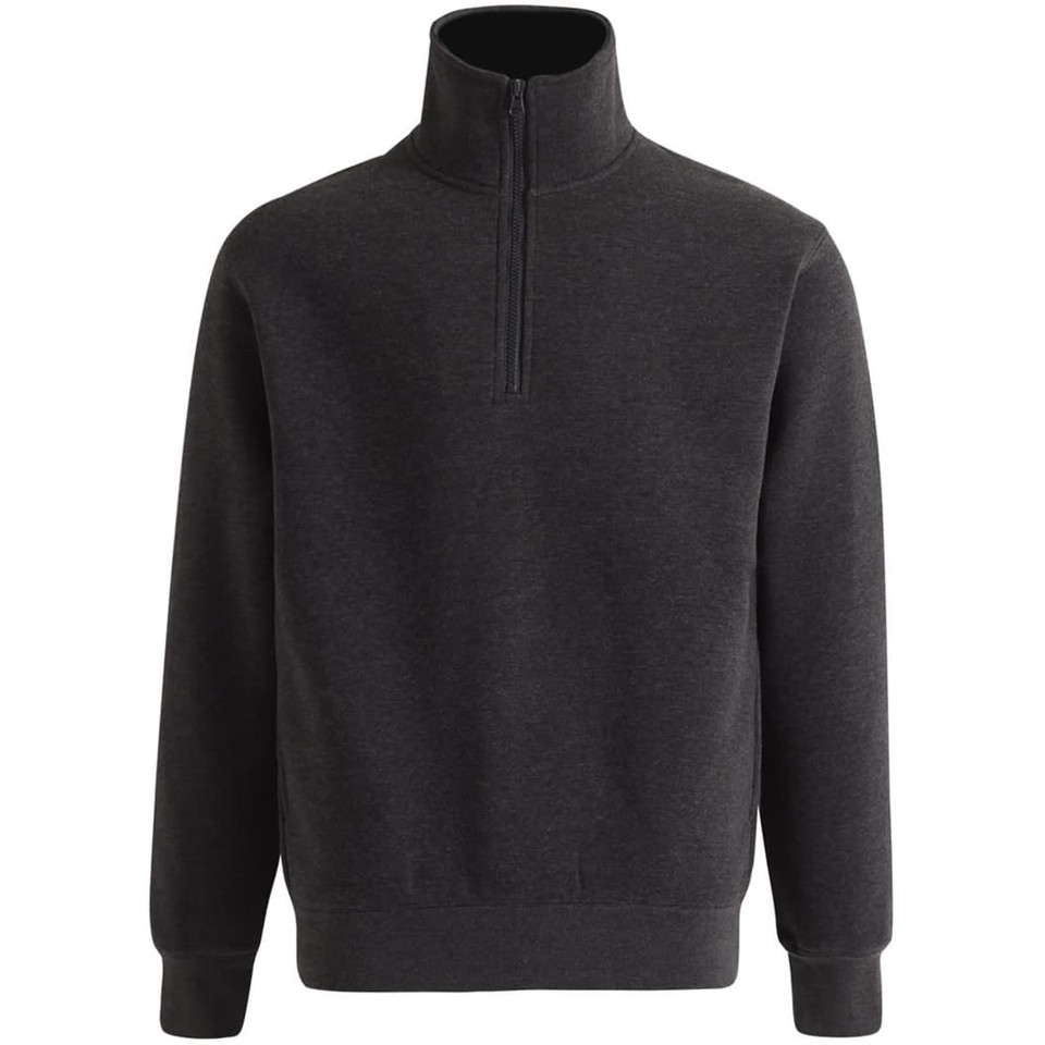 1/2 zip collar fleecy sweat