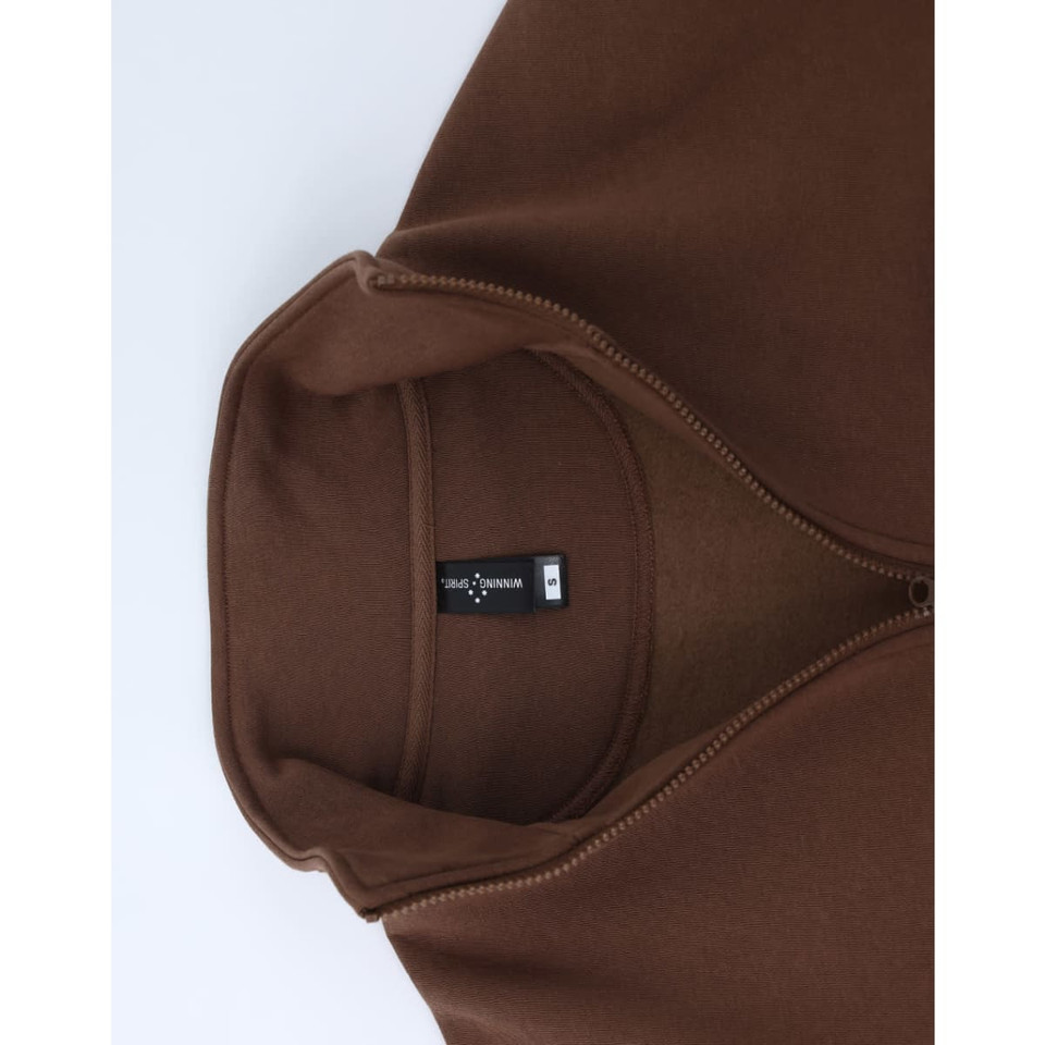 1/2 zip collar fleecy sweat
