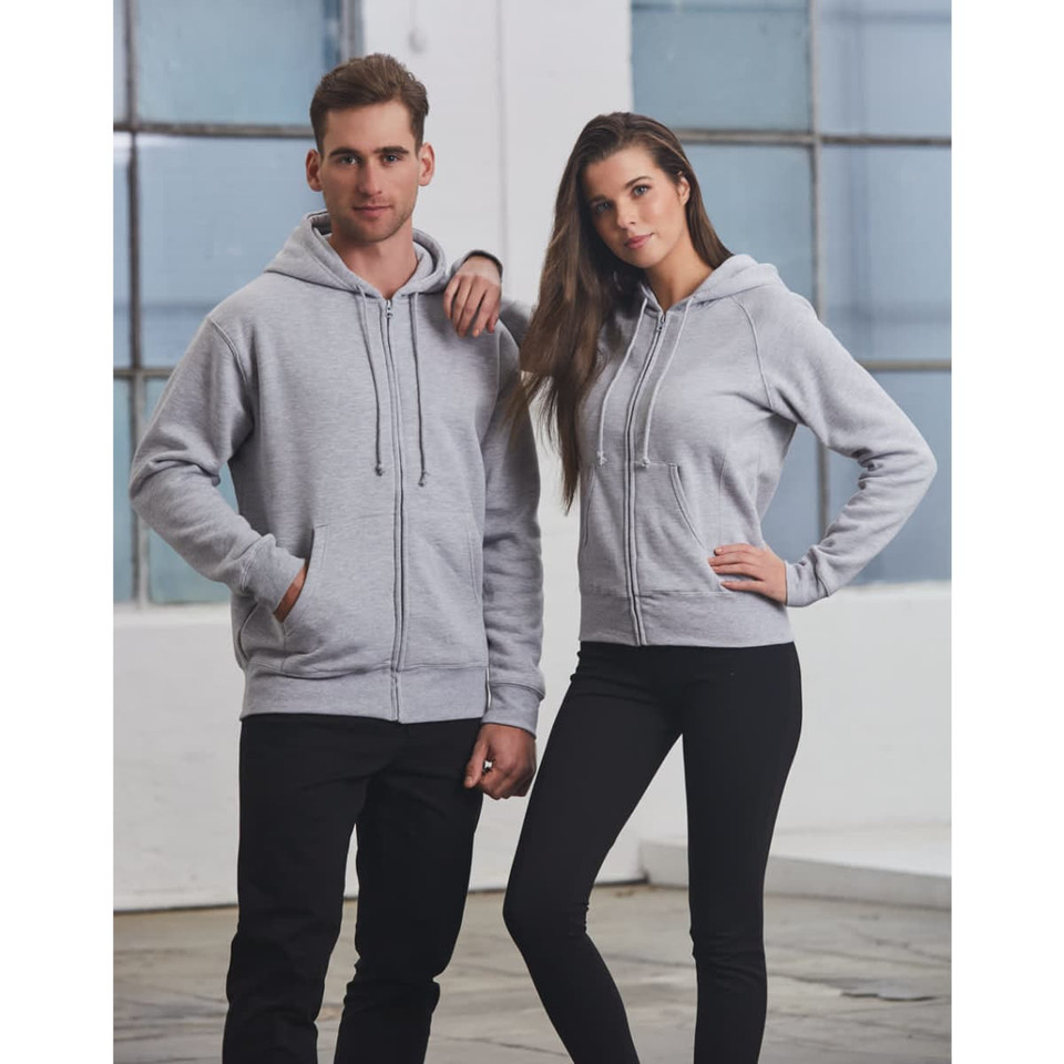 Men's full-zip fleecy hoodie