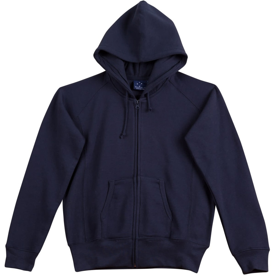 Ladies' full-zip fleecy hoodie