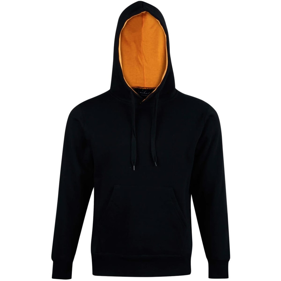 Adult's Close Front  Contrast Fleecy Hoodie