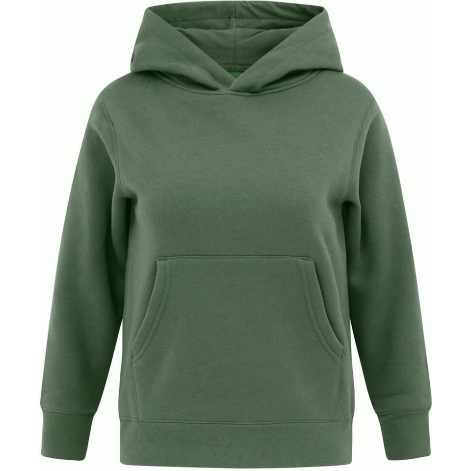 Kids' Close Front  Contrast Fleecy Hoodie