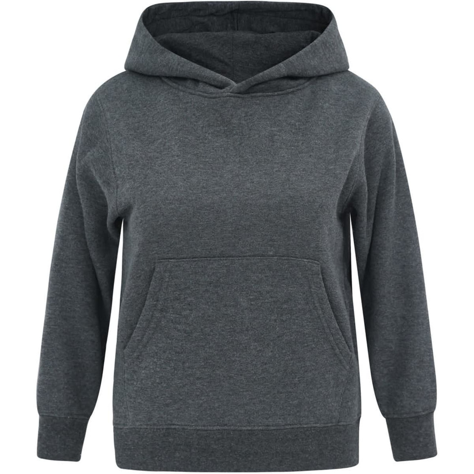 Kids' Close Front  Contrast Fleecy Hoodie