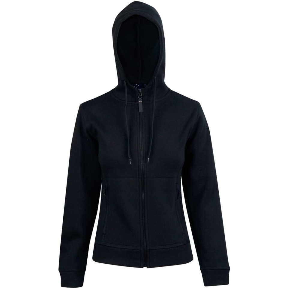 Ladies' Full Zip Contrast Fleece Hoodie