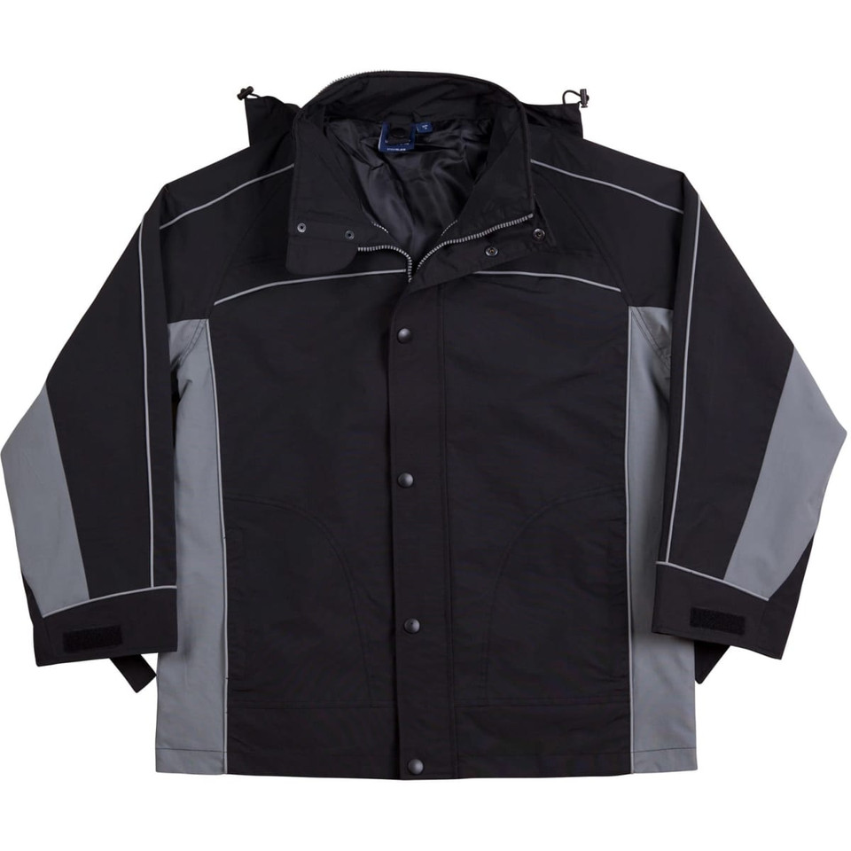 3 in 1 Jacket, silver relective piping