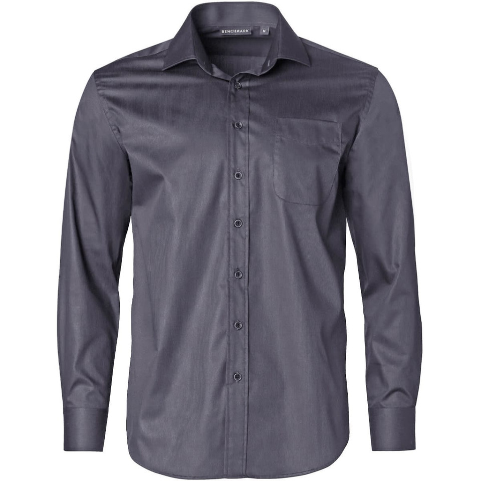 Men's Dobby Striped Taped L/S Shirt