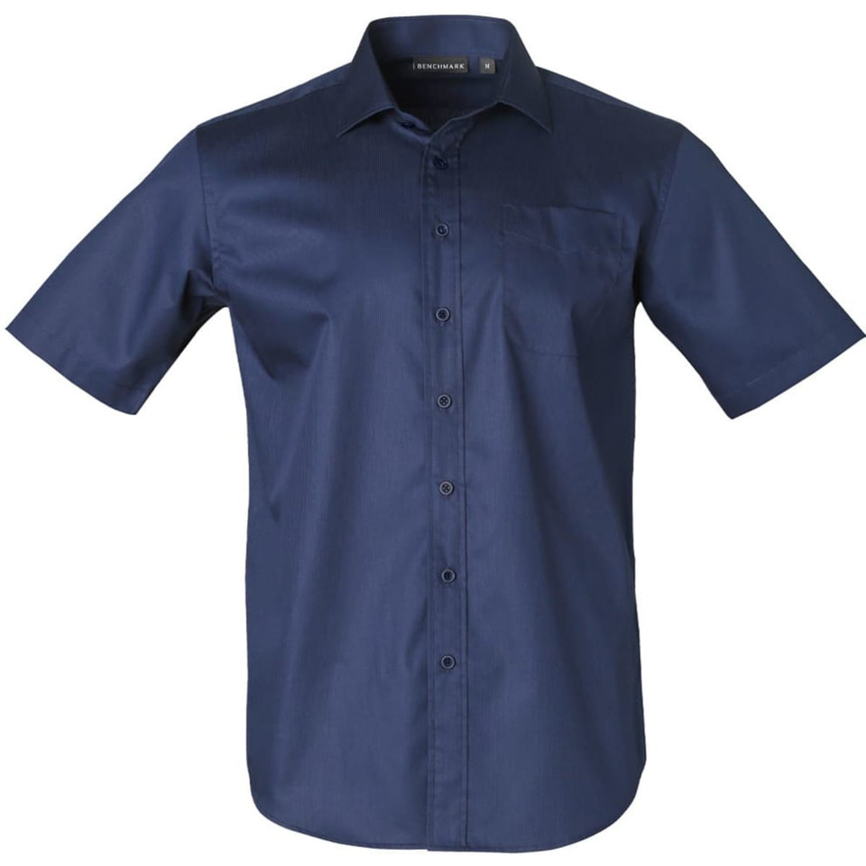 Men's Dobby Striped Taped S/S Shirt
