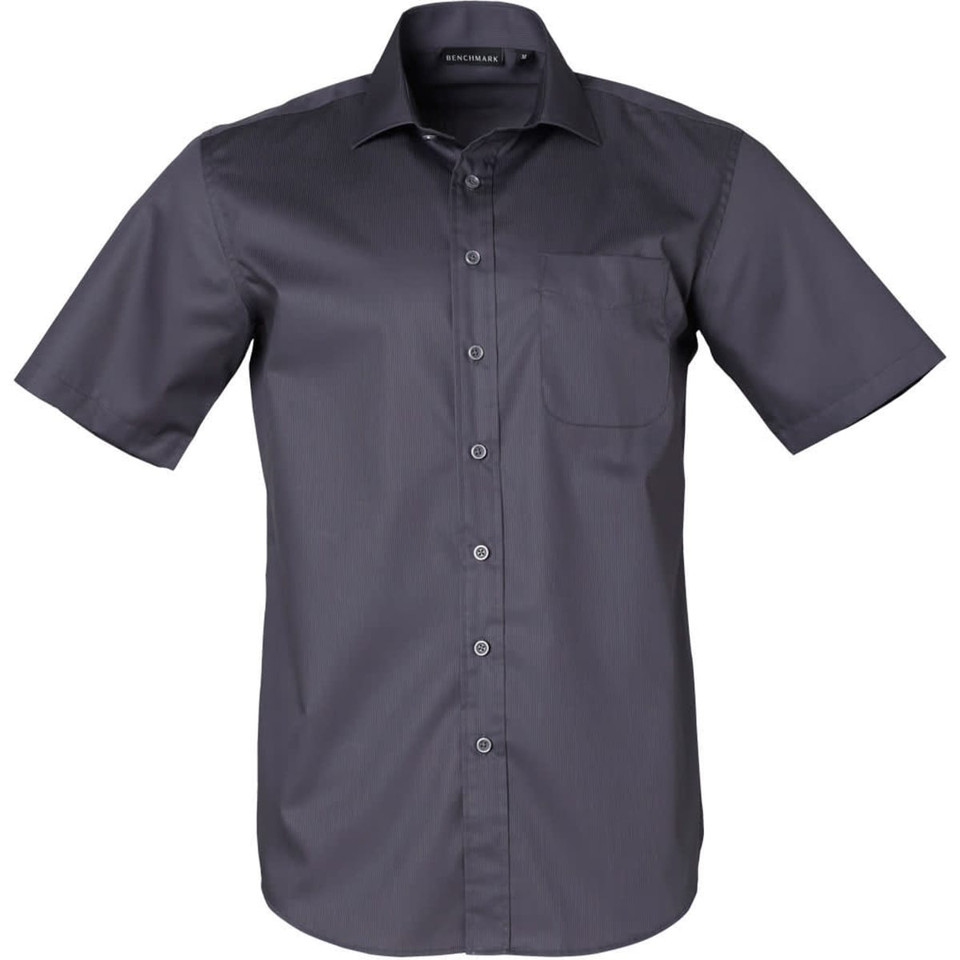 Men's Dobby Striped Taped S/S Shirt