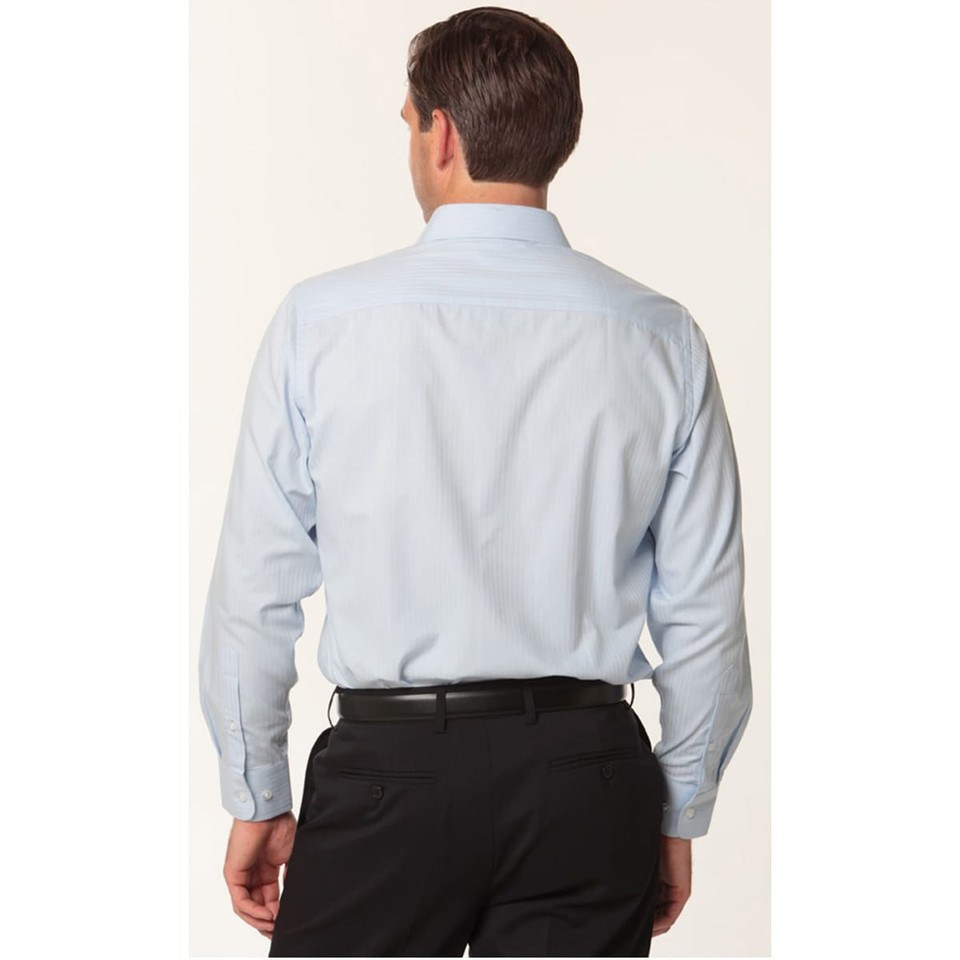 Men's Mini Herringbone Long Sleeve Shirt
