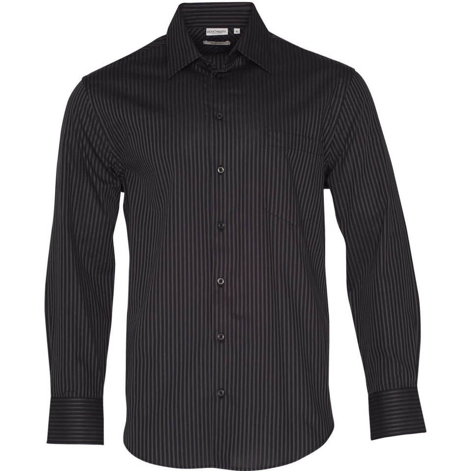 Men's Dobby Stripe Long Sleeve Shirt