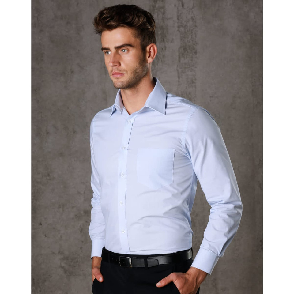 Men's Fine Stripe Long Sleeve Shirt