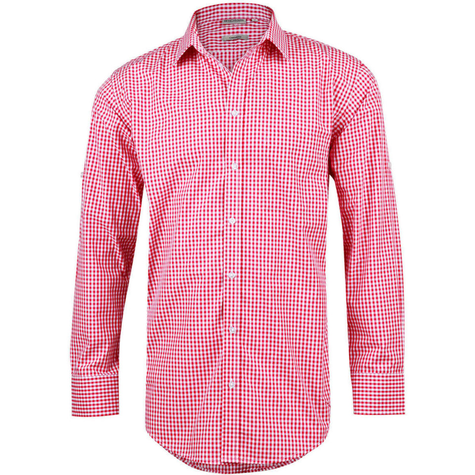 Men's Gingham Check Roll-up L/S Shirt